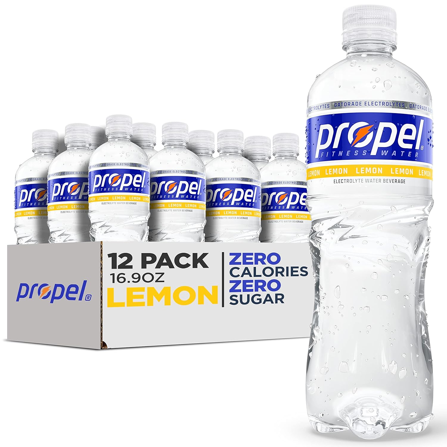 Propel Lemon Sports Water, Electrolytes + Vitamins, 12-Pack