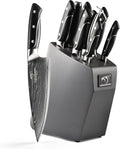 Damascus Kitchen Knife Sets 9 Pieces with Block - All-in-One Set
