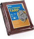 GUARD SHIELD Brown/Green Tarp 14x14 ft Medium Duty - Waterproof Cover