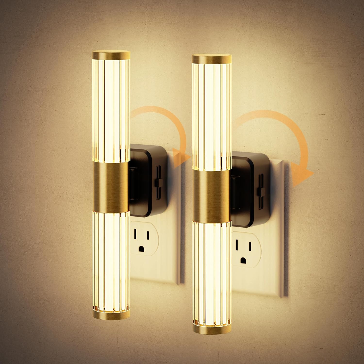 JandCase Night Light with Dimmable Soft White 3000K Glow