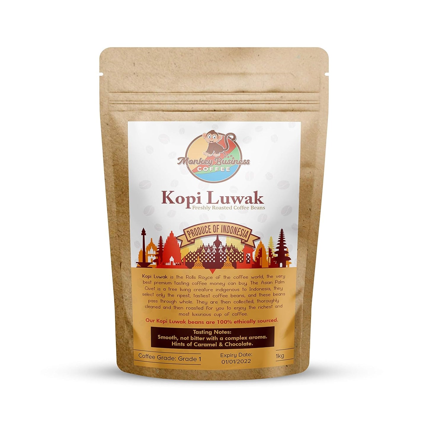 Wild Kopi Luwak Coffee Whole Beans - Sustainably Sourced 5kg