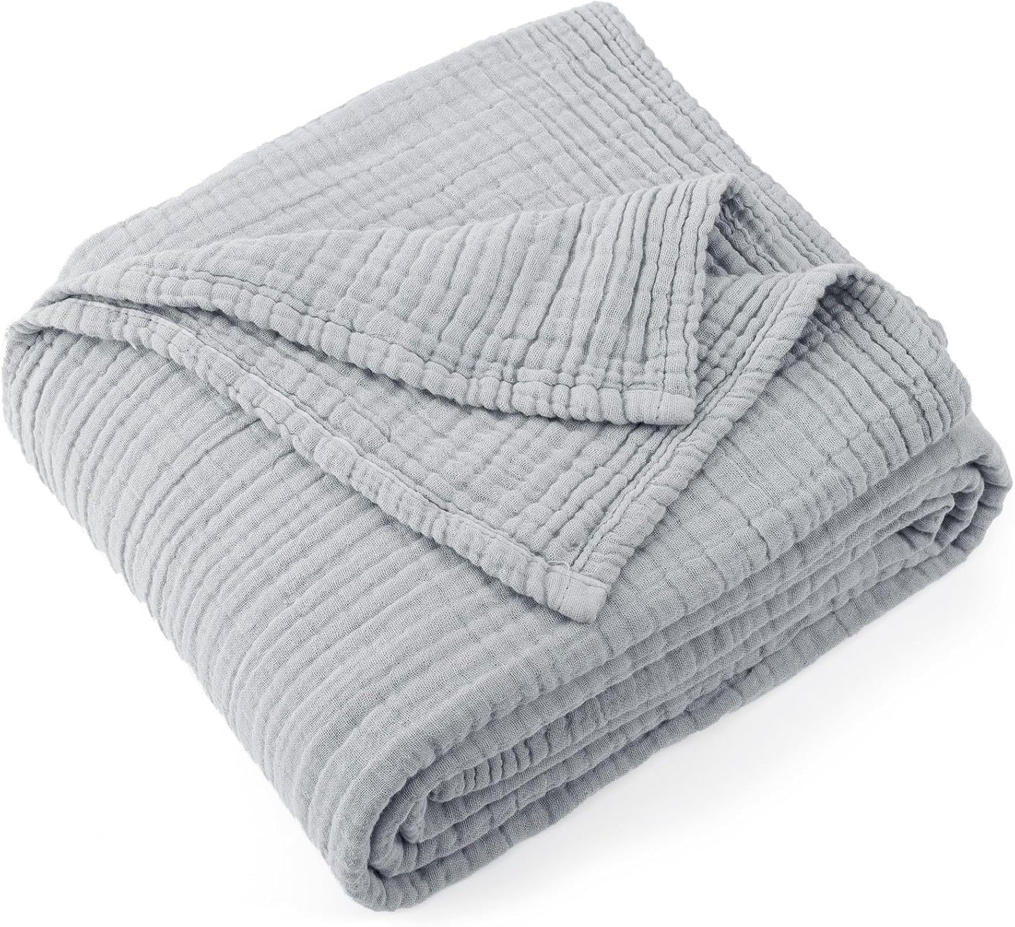 Carriediosa 100% Cotton Muslin Throw Blanket for All Seasons