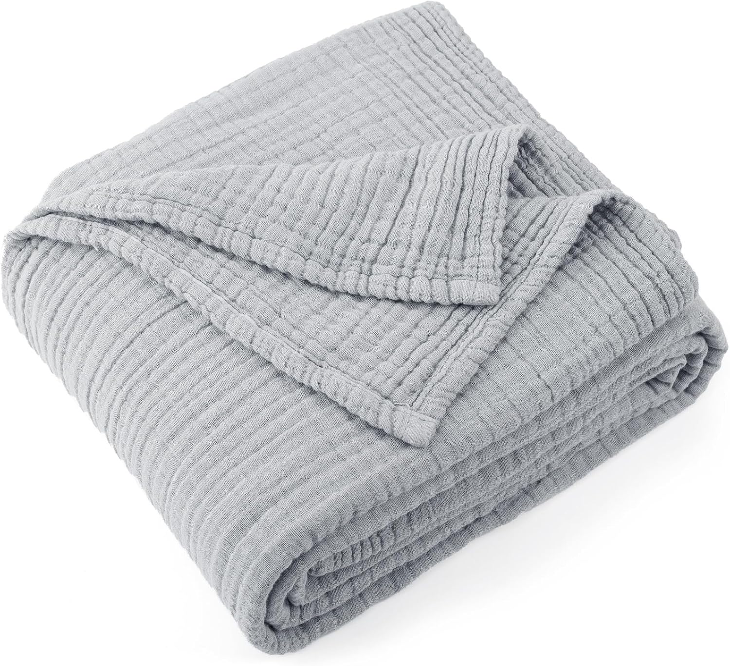 Carriediosa 100% Cotton Muslin Throw Blanket for All Seasons