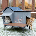 Large Cat House with Heating Pad - Insulated Outdoor Shelter
