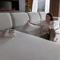 Sectional Couch Covers Light Gray 3-Piece Seat Cushion Slipcovers