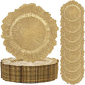 LIYH 13 in Gold Charger Plates 24 Pack - Elegant Table Upgrade