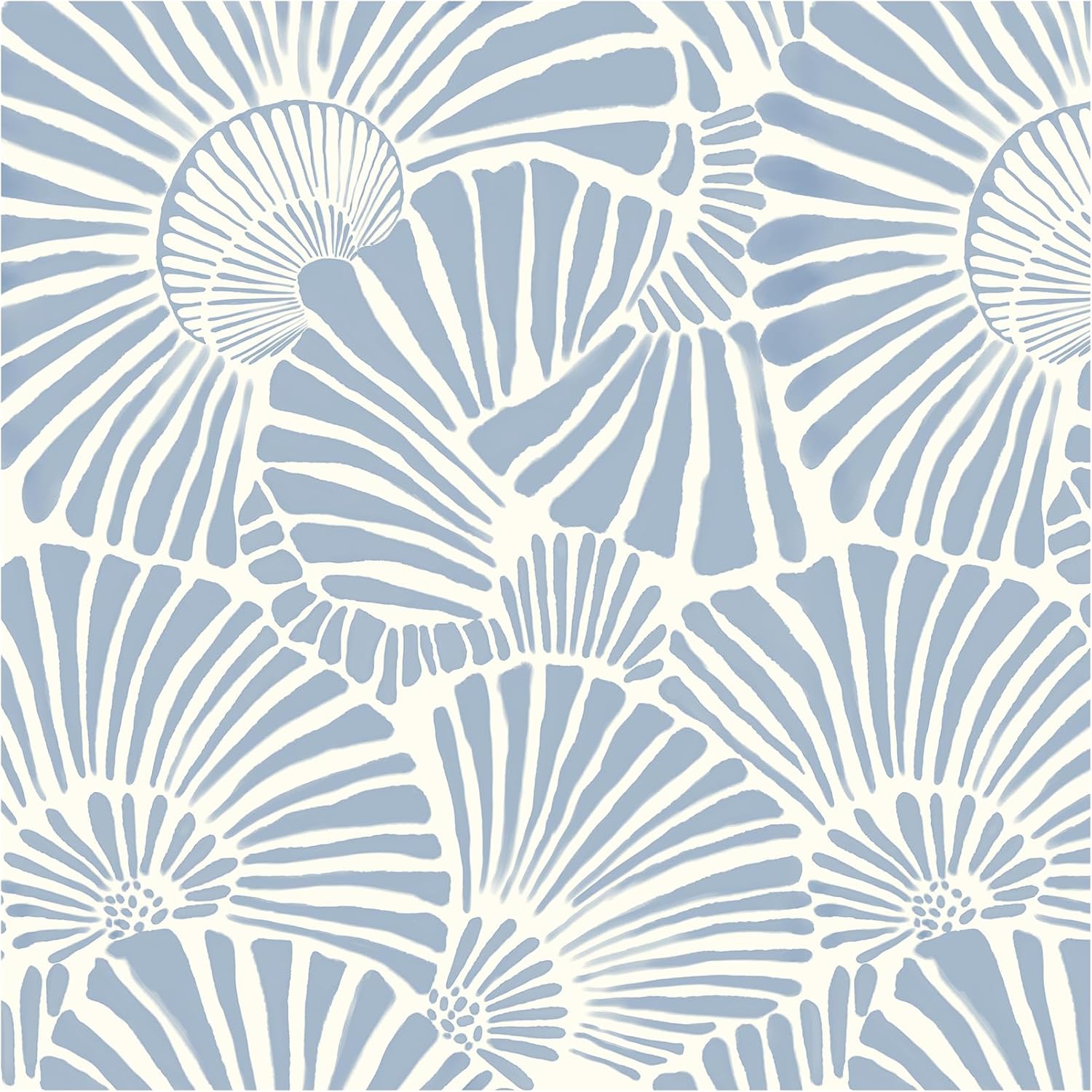 White and Blue Peel and Stick Wallpaper for Modern Home Decor