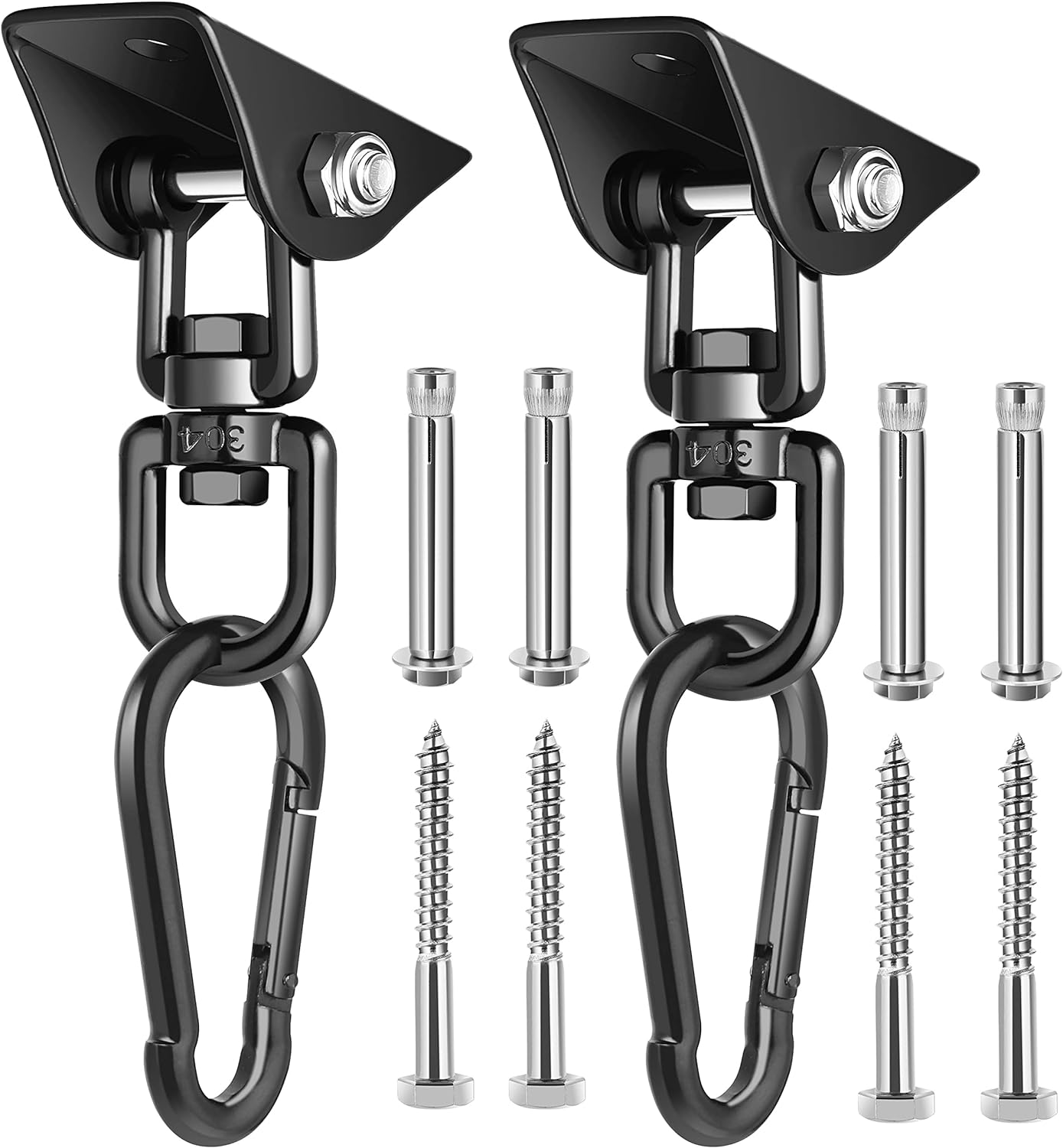 360 Rotating Porch Swing Kit x2 - 1200 lb Capacity