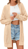 PRETTYGARDEN Women's Long Open Front Cardigan - Lightweight Cozy Layer