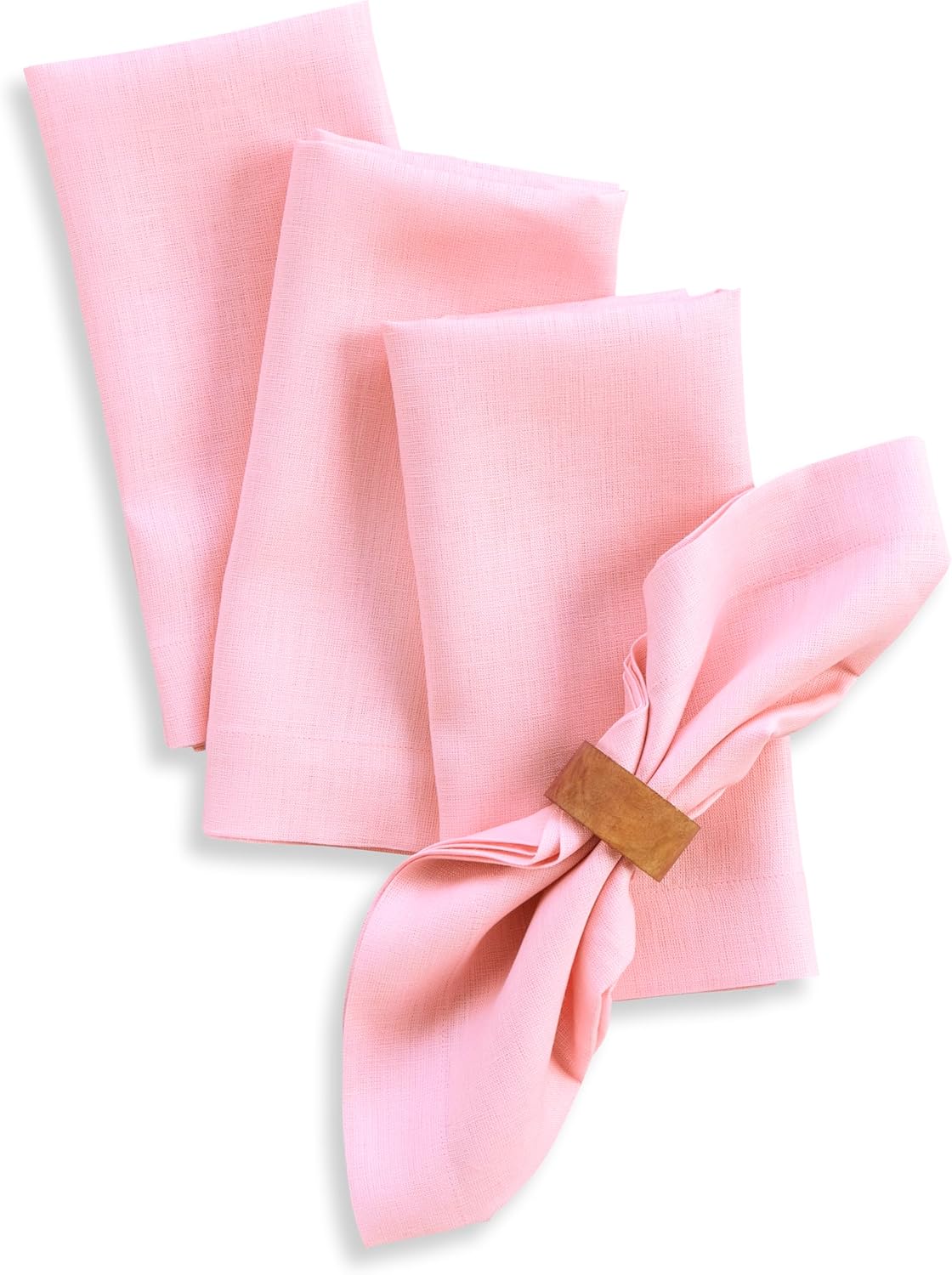Pure Linen Pink Lemonade Dinner Napkins Set of 4 for Halloween