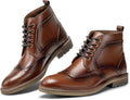 Classic Men's Oxford Dress Boots in Luxurious Black Leather