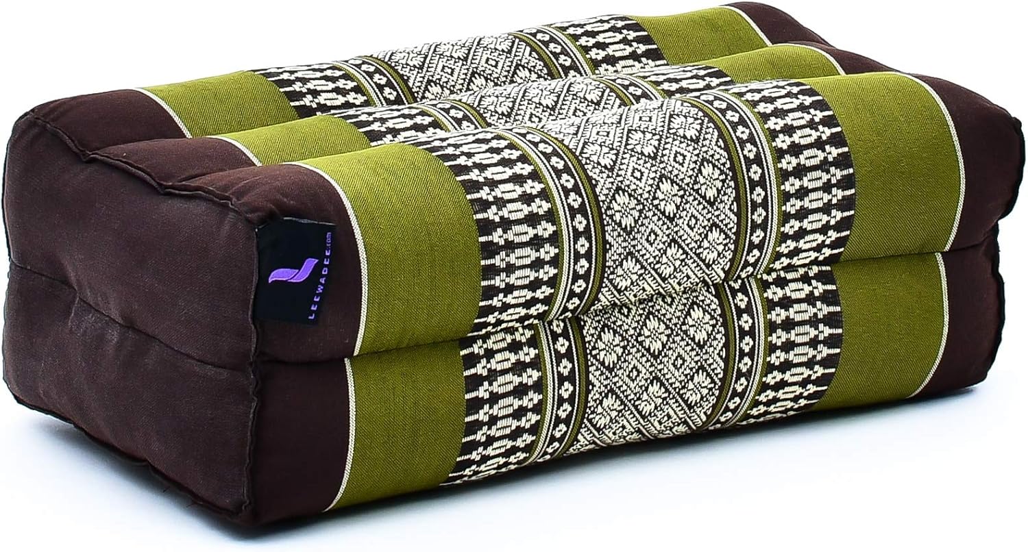 Leewadee Yoga Block & Cushion: Kapok Filled Comfort