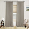 Flax Burlap 90 in Pinch Pleated Linen Curtains 2 Panel Set - Thick