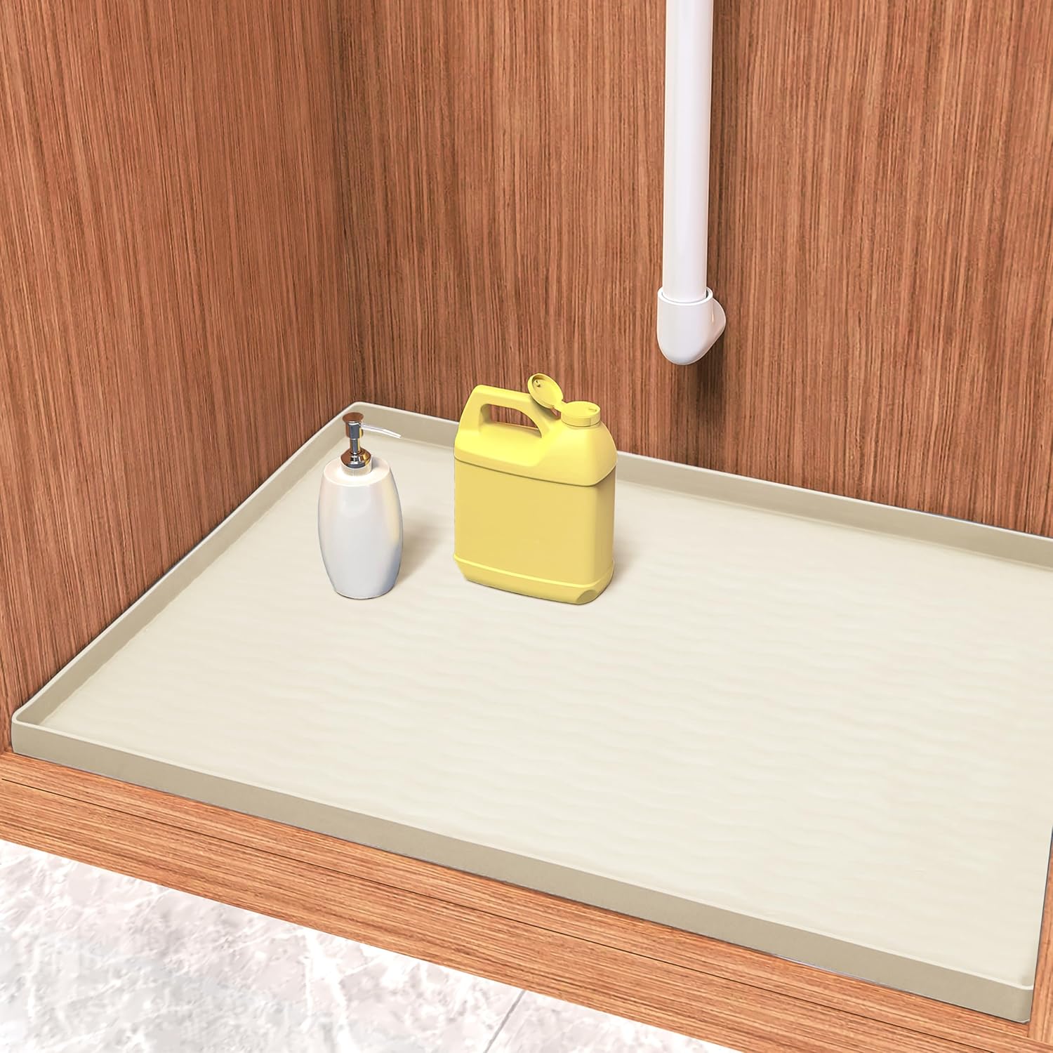 URMONA Waterproof Silicone Under Sink Mat for Kitchen and Bathroom
