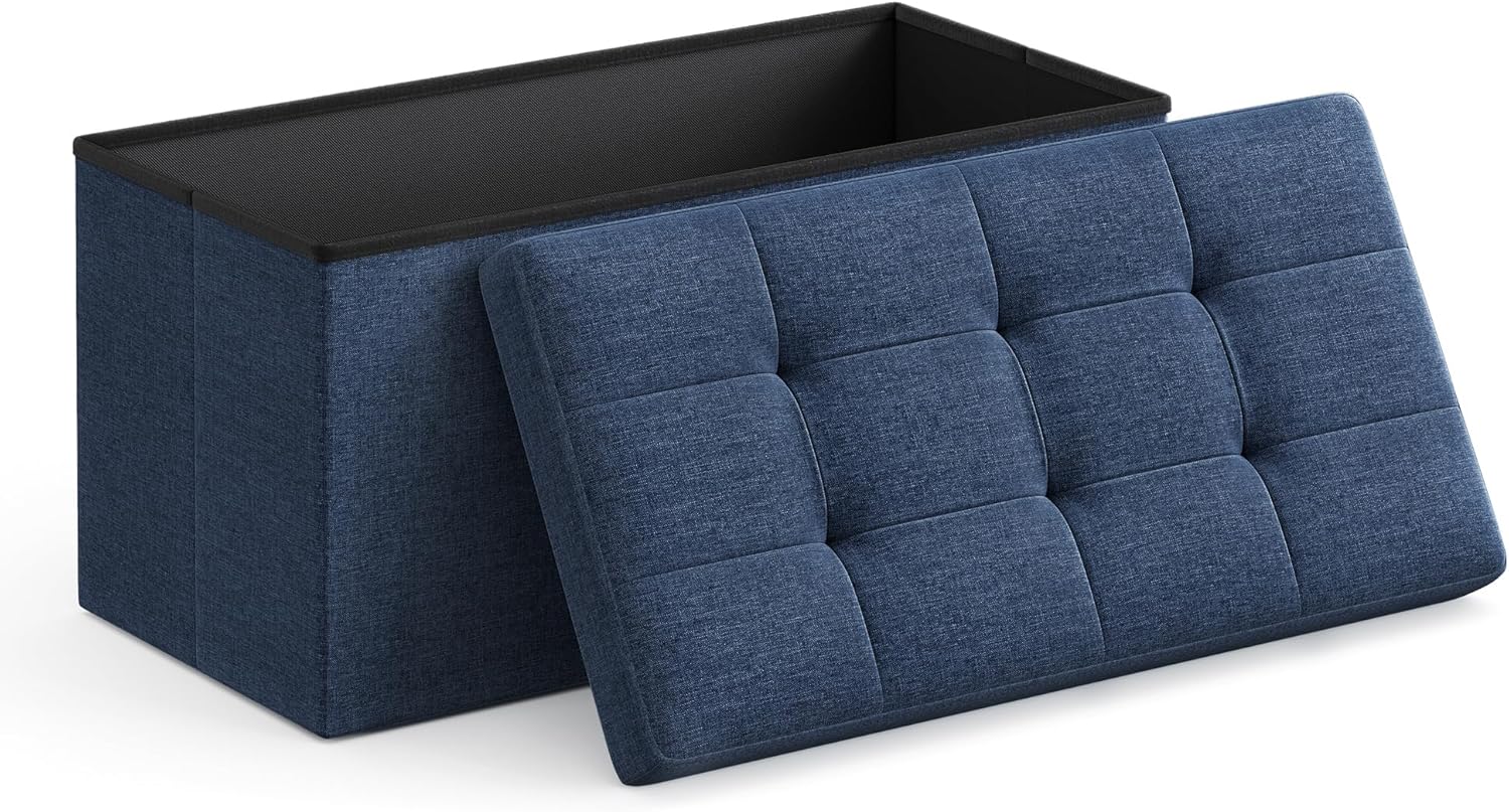 SONGMICS MAZIE Collection 30 Inches Folding Storage Ottoman