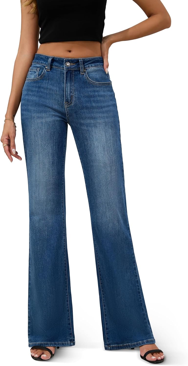 FLYING BANANA Women's High Rise Wide Leg Baggy Denim Jeans