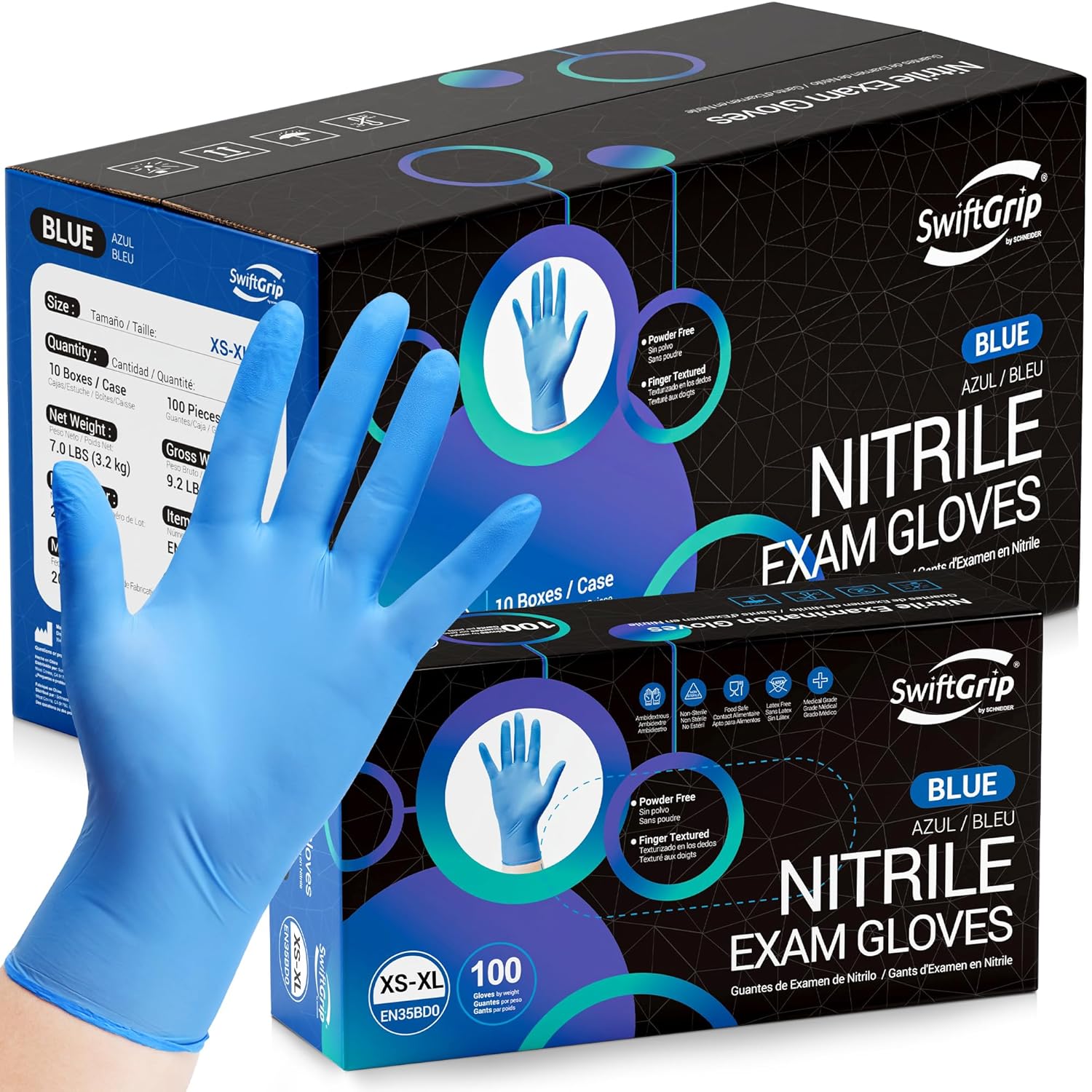 Nitrile Disposable Exam Gloves for Medical and Food Use