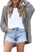 Lightweight Crochet Cardigan for Women - Breathable Open Front Knit