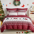Lekesky Christmas Duvet Cover King Size with Reversible Design