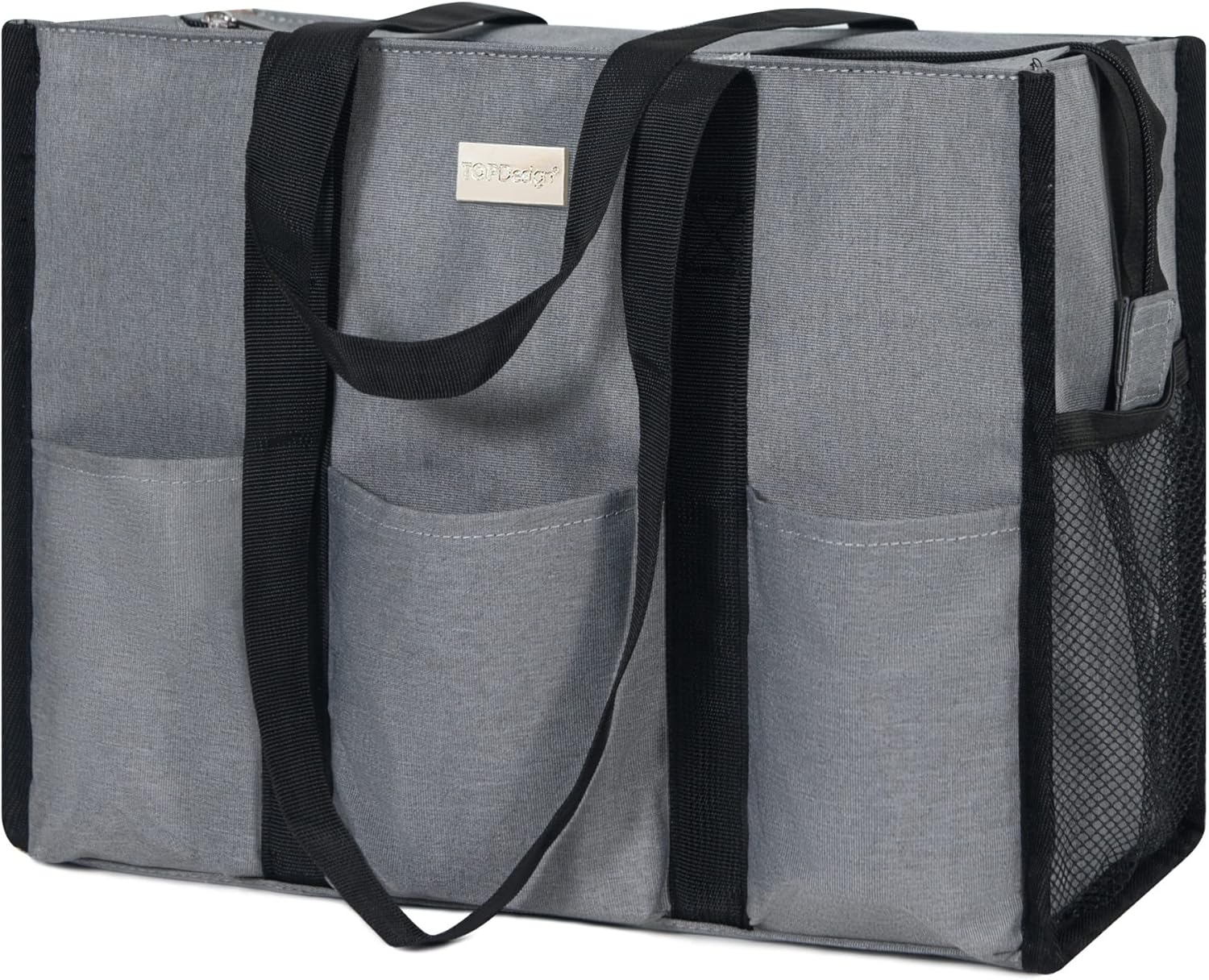 Utility Water Resistant Tote Bag with 13 Pockets for Women