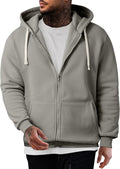 Mens Full Zip Hooded Fleece Pullover Sweatshirt - Soft, Casual Fit