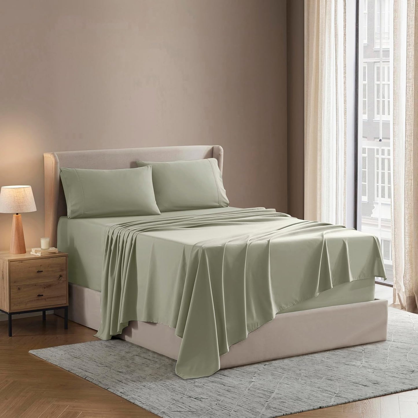Luxury 1800 Ultra-Soft Microfiber King Sheet Set for Comfort