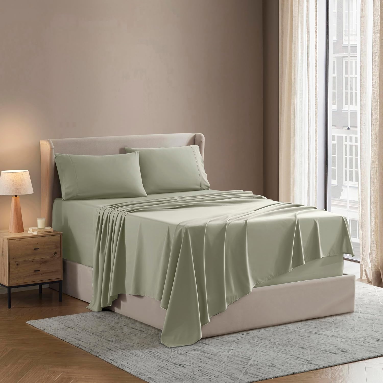 Luxury 1800 Ultra-Soft Microfiber King Sheet Set for Comfort