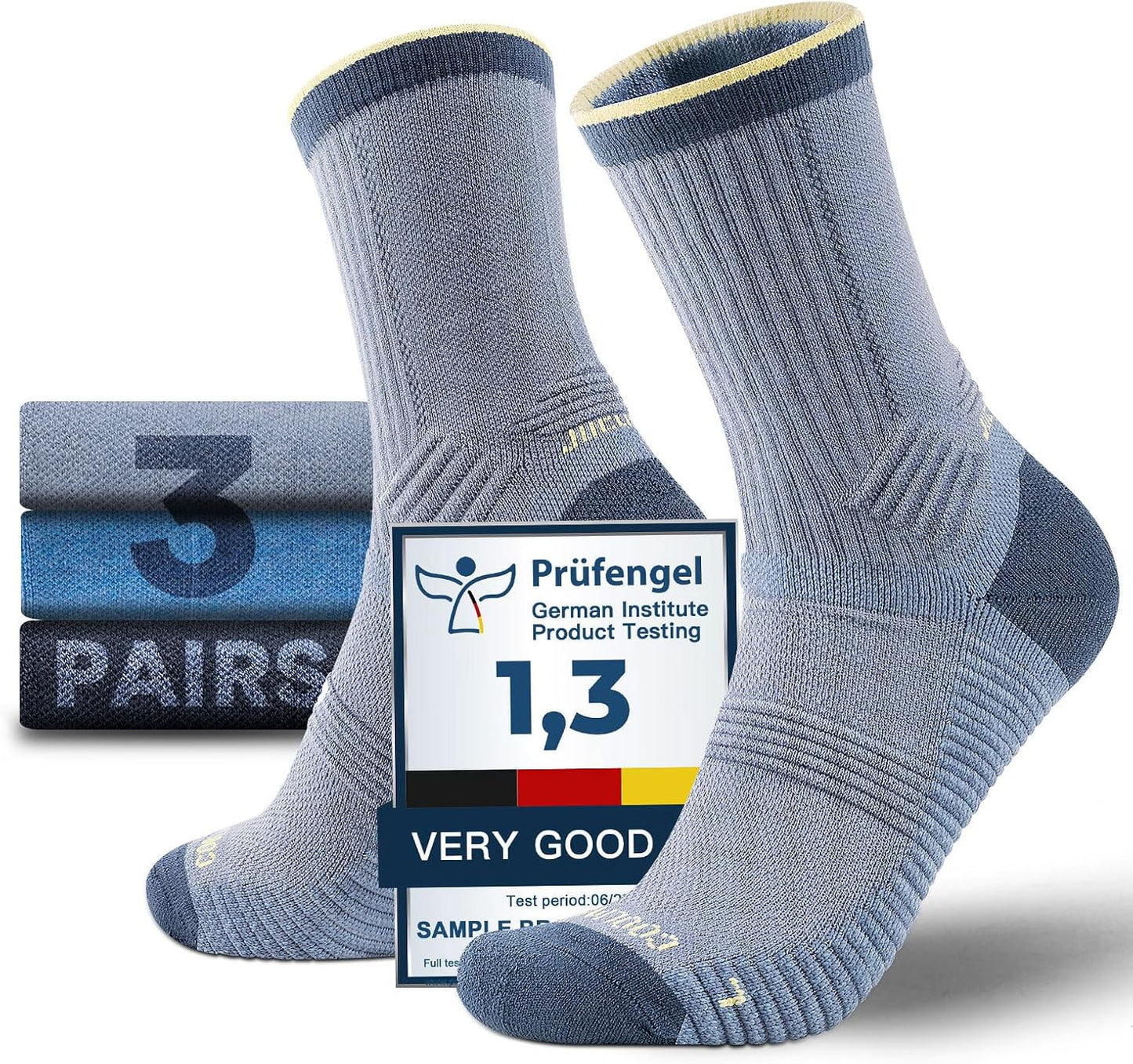 Mens Lightweight Micro Crew Hiking Socks for All-Day Comfort
