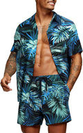 Men's Hawaiian Matching Set Beach 2-Piece Outfit - Lightweight Summer