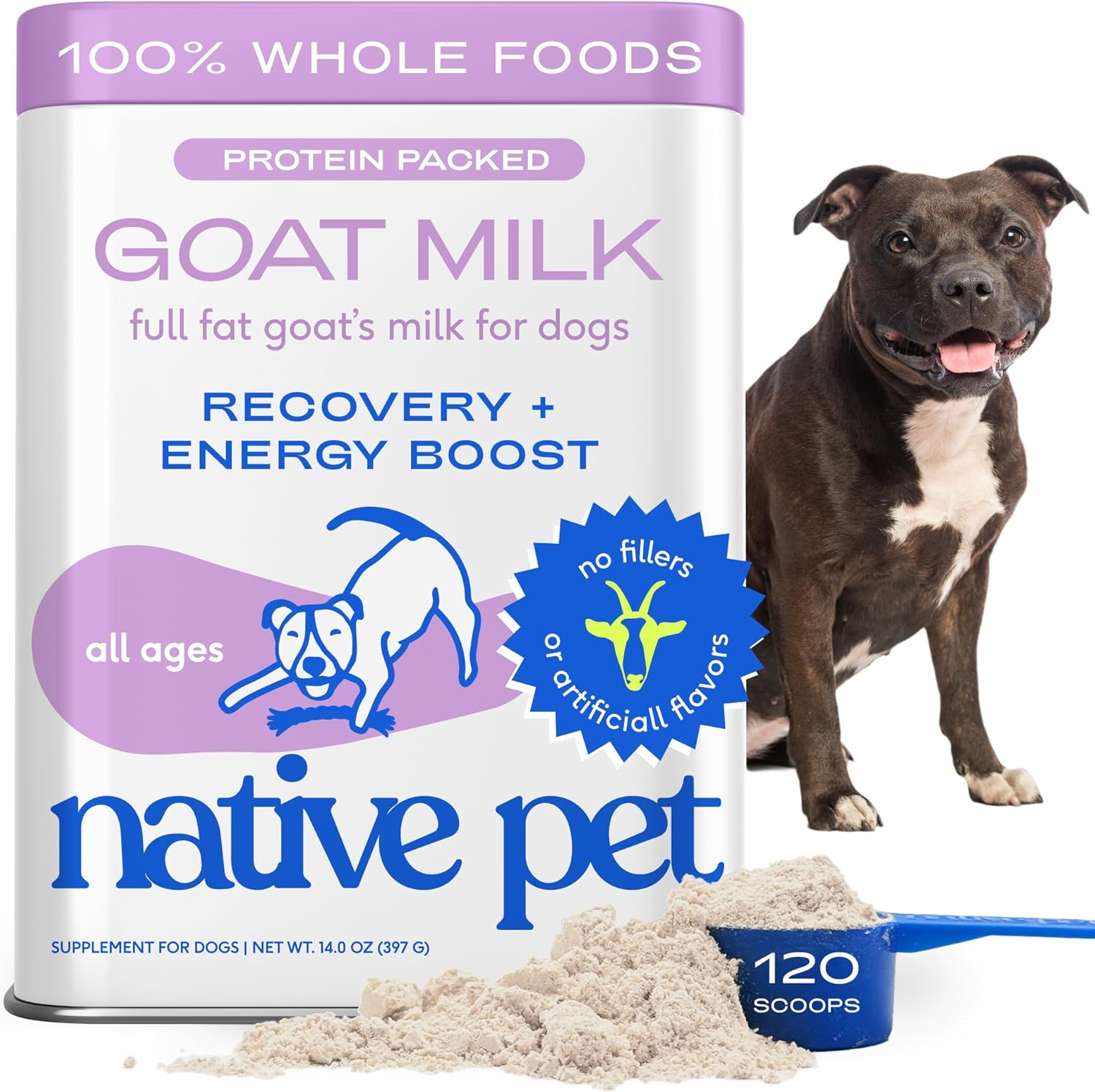 Organic Goat Milk Powder for Dogs - Protein & Vitamins Boost