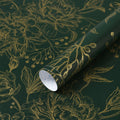 Safiyya Peel and Stick Wallpaper Boho Floral Contact Paper - Gold on