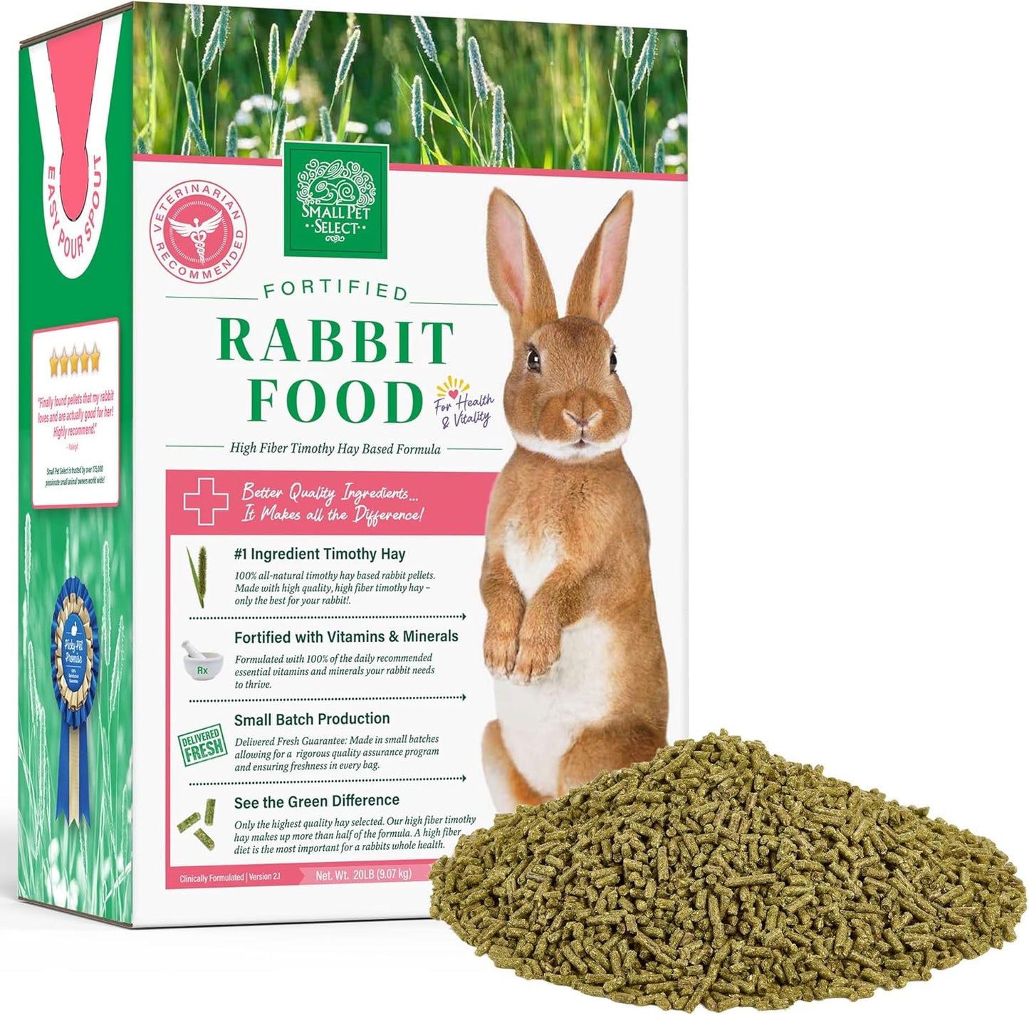 Small Pet Select Rabbit Food Pellets for Healthy Rabbits 20 Lb