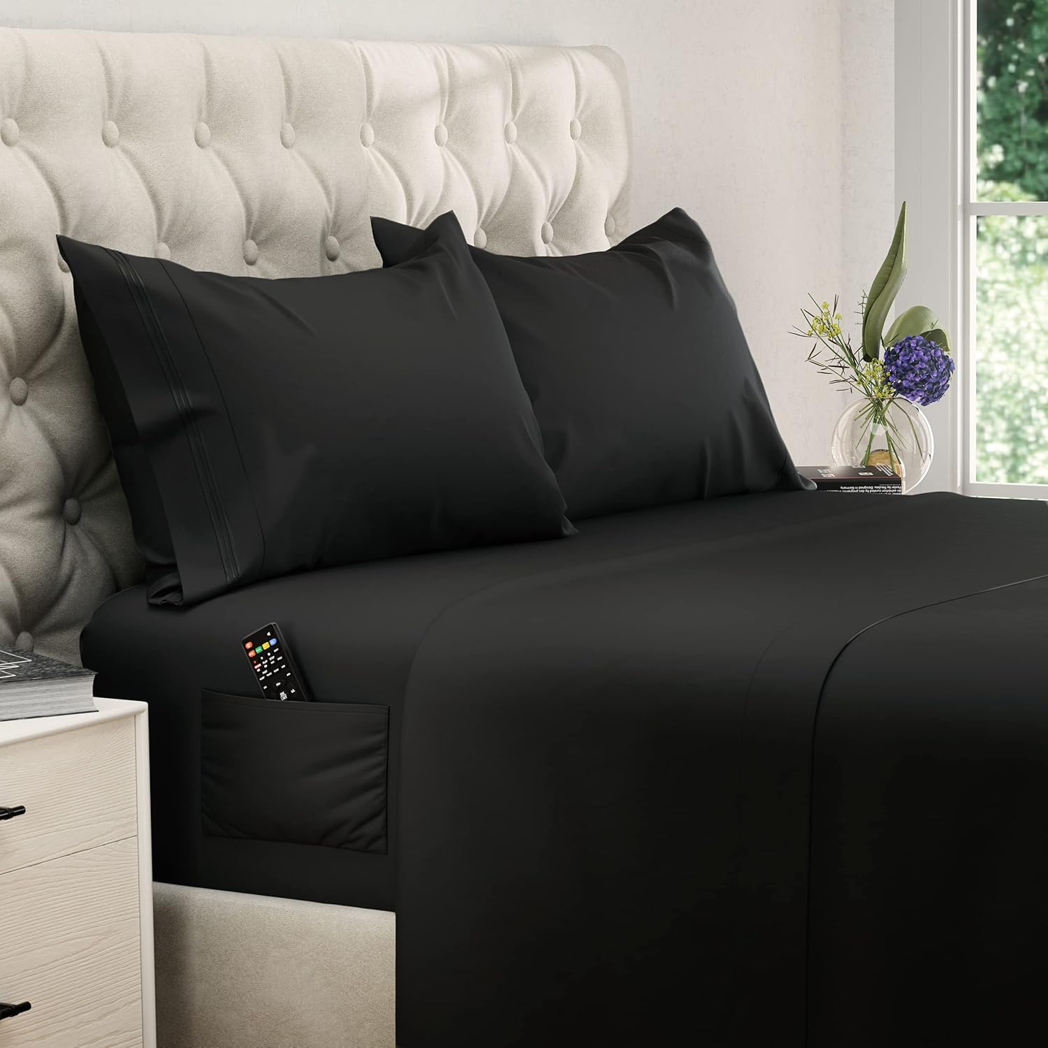 DREAMCARE Twin XL Sheet Sets - 4pc Cooling Sheets for Comfort