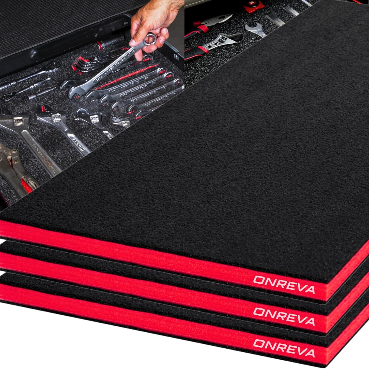 Tool Box Foam Inserts for Cases - 48x24x1 inch 3Pack