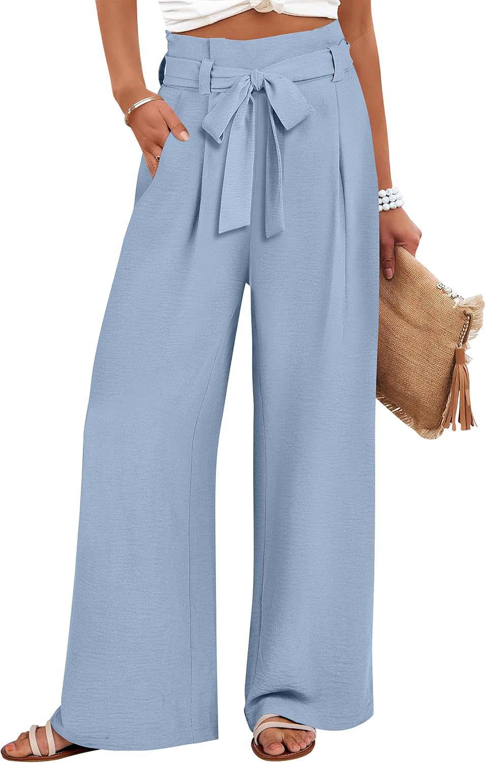 ANRABESS Womens Wide Leg Palazzo Pants for Business Casual Style