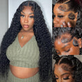 30 Inch 13x6 Deep Wave Lace Front Wig Human Hair - Long Wet & Wavy