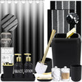 25PCS Black Bathroom Accessories Set Complete - Coordinated Modern