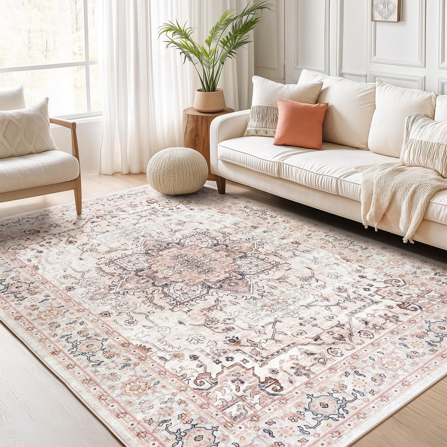 Lofus 5x7 Area Rugs for Living Room, Vintage Boho Carpet