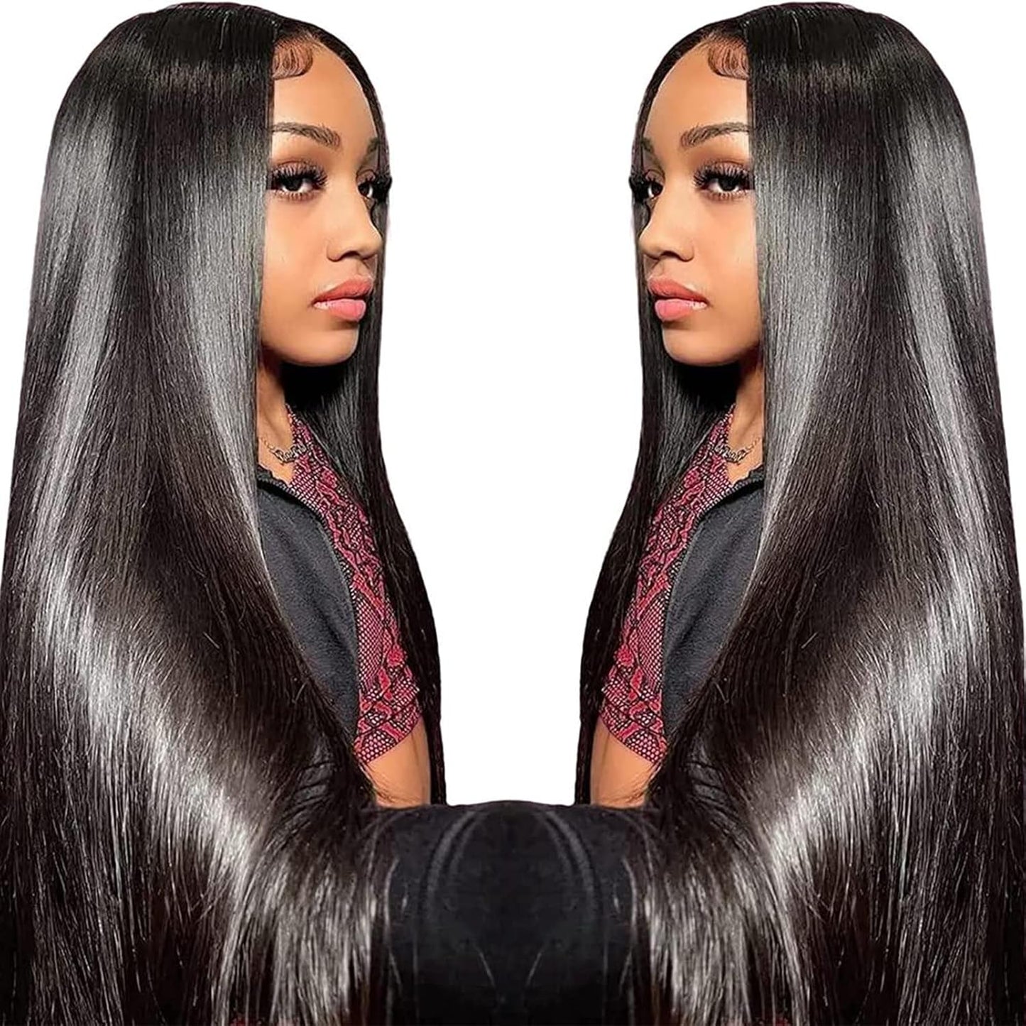 34 Inch Straight Lace Front Wigs Human Hair for Women