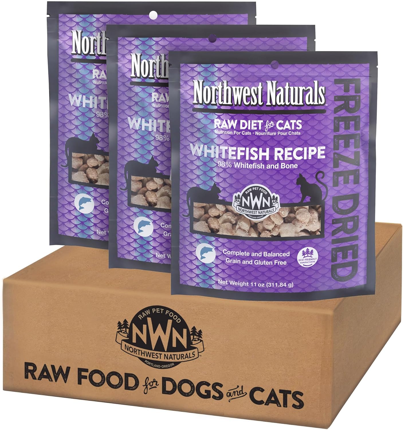 Northwest Naturals Freeze-Dried Whitefish Cat Food for Kittens