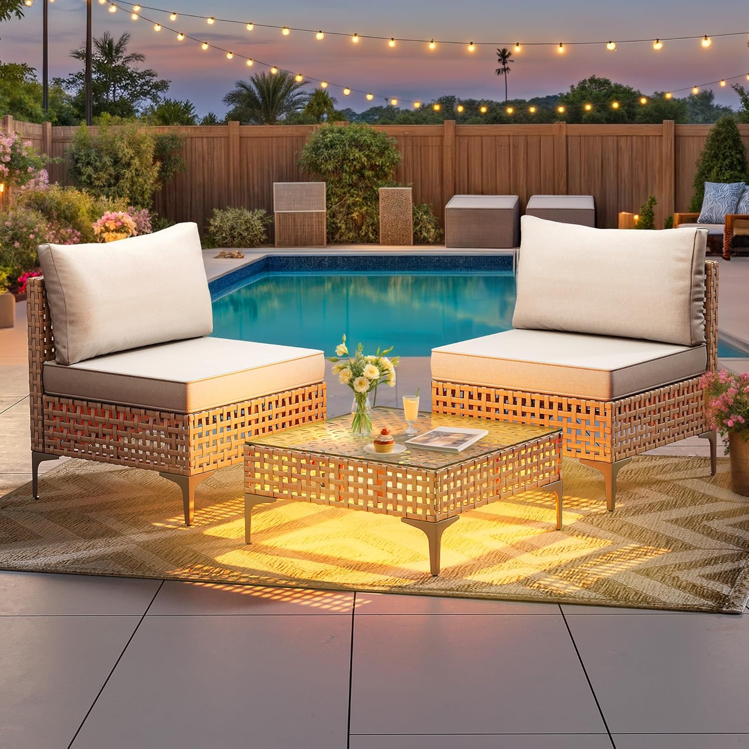 YITAHOME Wicker Patio Furniture Set for Outdoor Relaxation