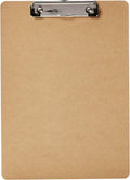 Set of 6 Brown Hardboard Clipboards for Office Efficiency