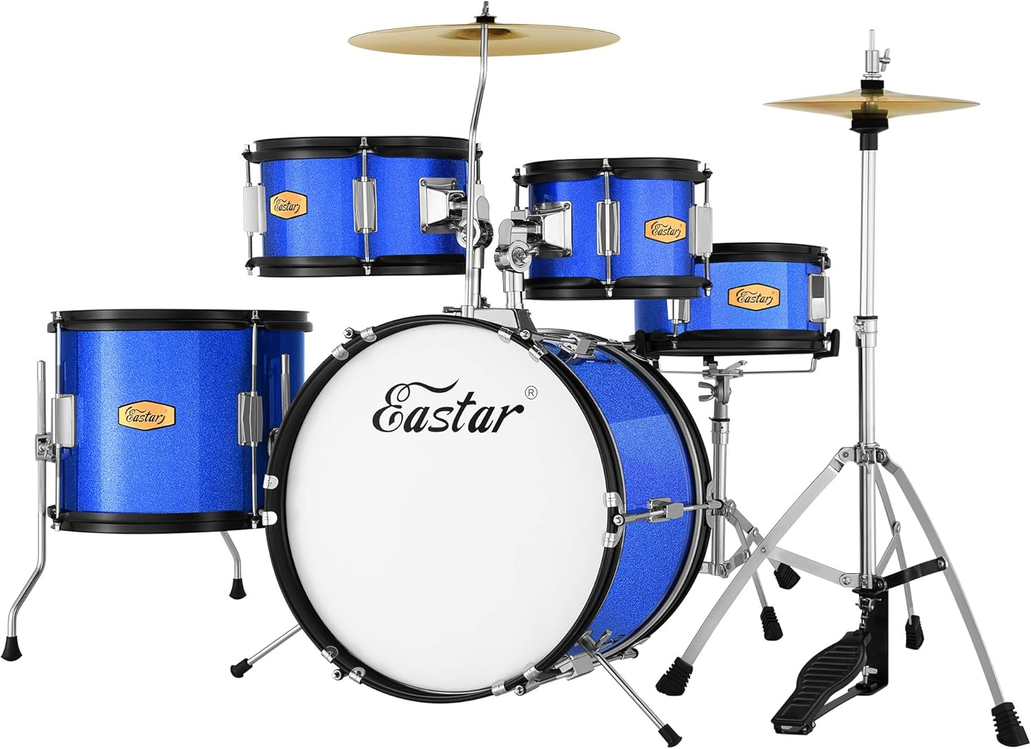 Eastar Drum Set for Kids - 16 inch 5-Piece Beginner Kit