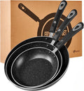 Nonstick Frying Pan Set - 3-Piece Skillet Set for All Cooking
