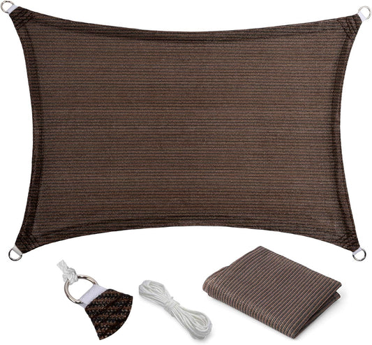 Eden's Decor 10ft x 22ft Brown Sun Shade Sail for Outdoor Spaces