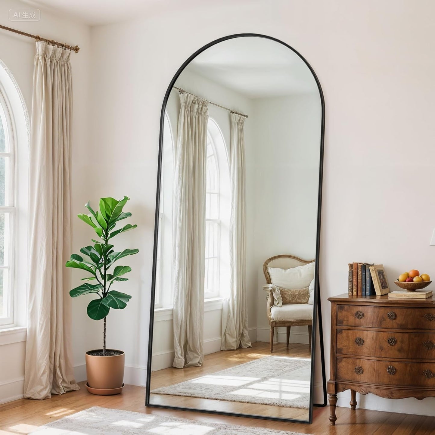 76 in x 34 in Full Length Mirror for Elegant Home Decor