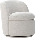 CHITA Swivel Barrel Chair Cream - Cozy 360 Boucle Accent Chair