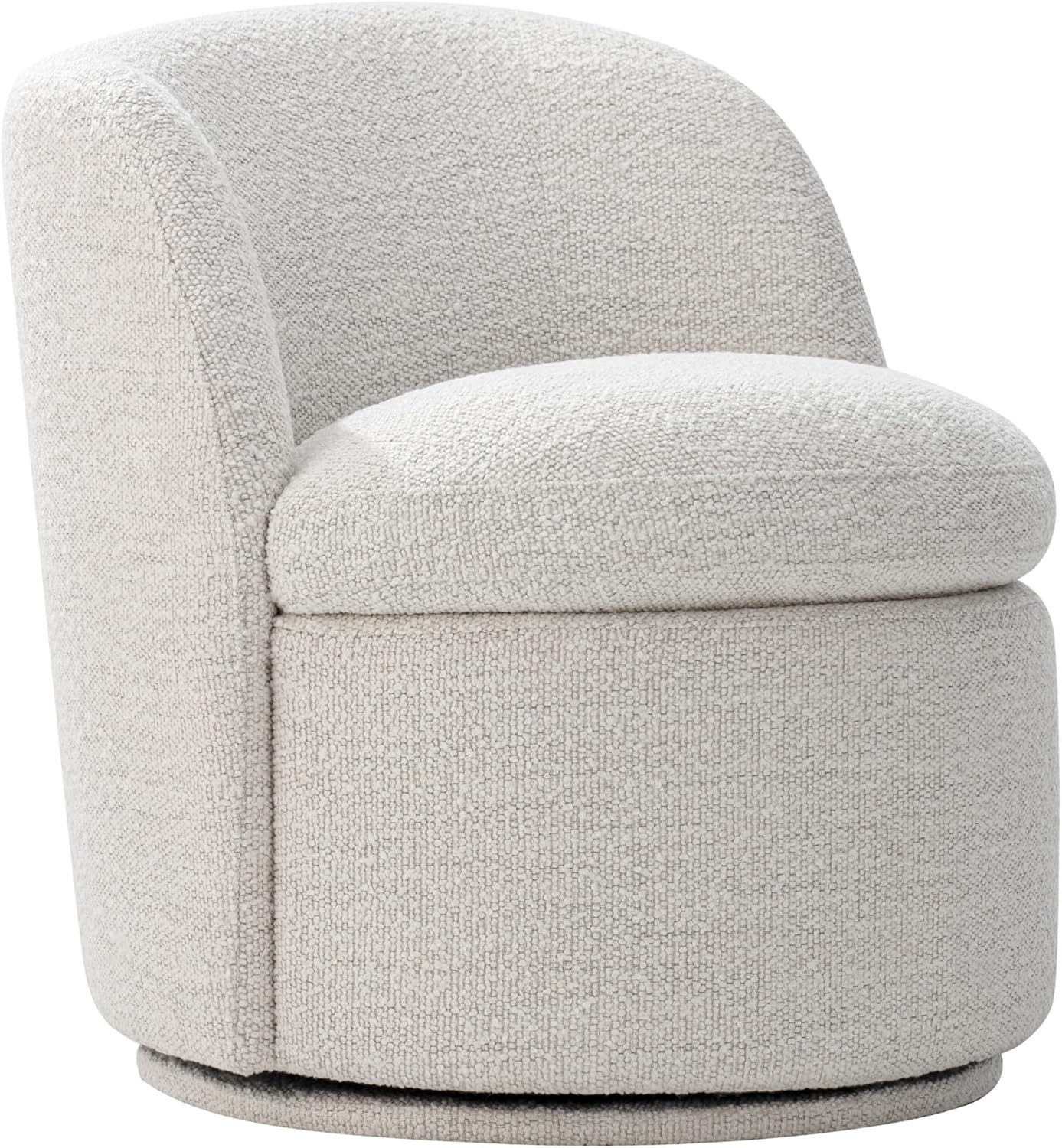 Chita Swivel Barrel Chair: Comfy Boucle Accent Chair