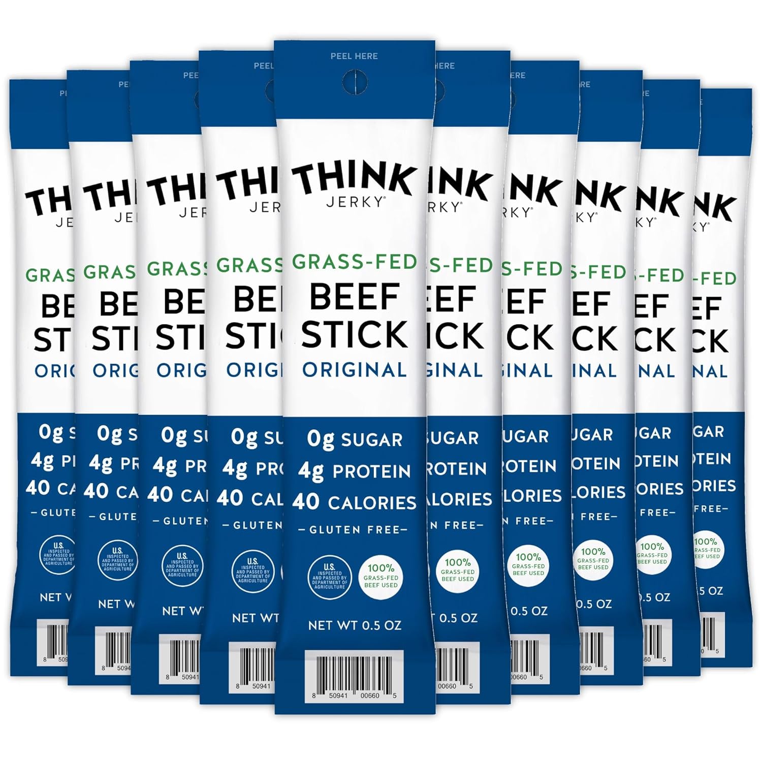 Think Jerky Original Beef Sticks - High Protein Low Carb Snack
