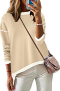 Sweaters for Women Fall 2025 Long Sleeve Knit Pullover - Stylish
